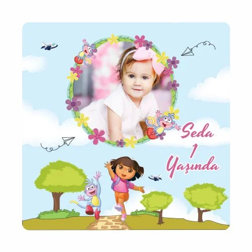 Dora Temalı Doğum Günü Magneti